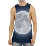 Full Moon Print Men's Muscle Tank Top