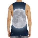 Full Moon Print Men's Muscle Tank Top