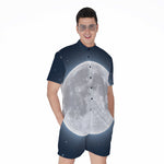 Full Moon Print Men's Rompers