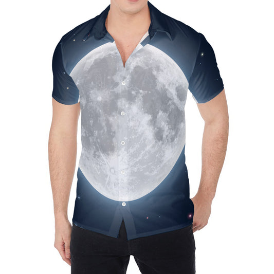 Full Moon Print Men's Shirt