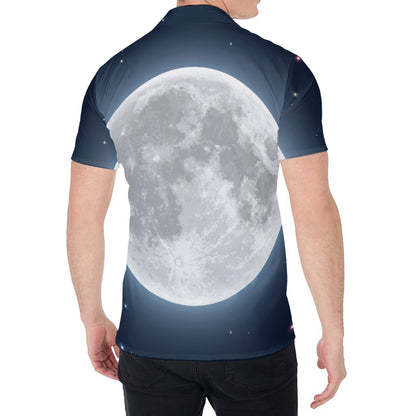 Full Moon Print Men's Shirt