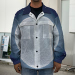 Full Moon Print Men's Shirt Jacket