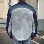 Full Moon Print Men's Shirt Jacket