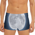 Full Moon Print Men's Short Boxer Briefs