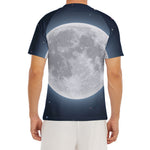 Full Moon Print Men's Short Sleeve Rash Guard