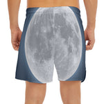 Full Moon Print Men's Split Running Shorts