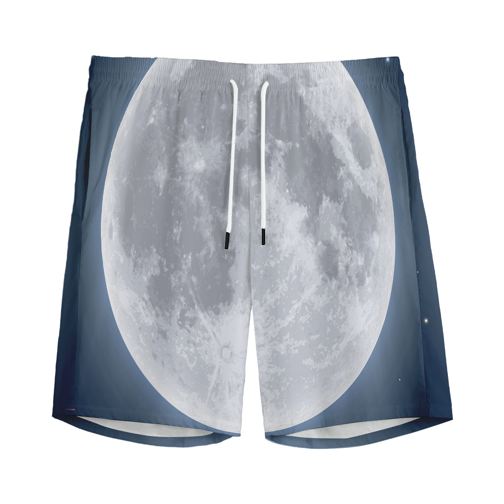 Full Moon Print Men's Sports Shorts