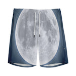 Full Moon Print Men's Sports Shorts