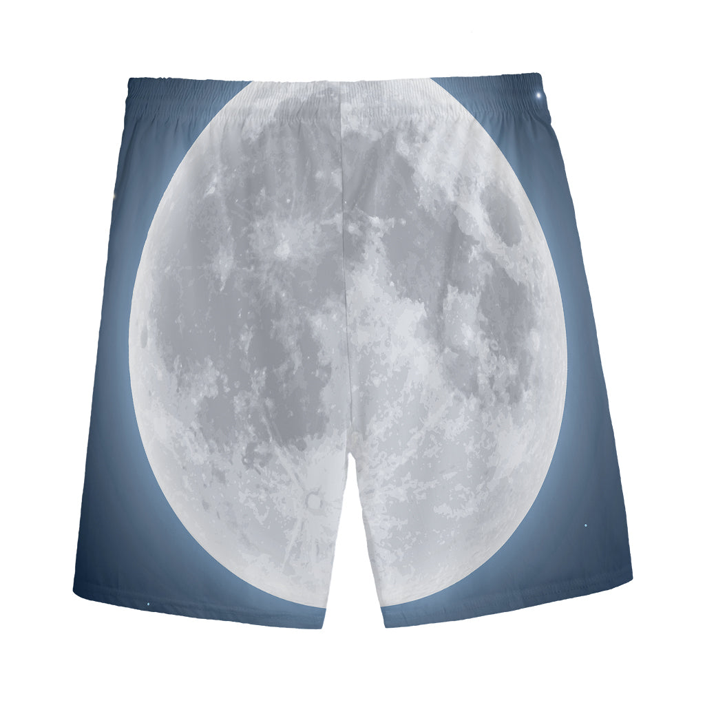 Full Moon Print Men's Sports Shorts