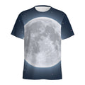 Full Moon Print Men's Athletic T-Shirt