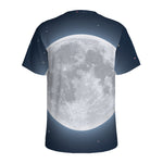 Full Moon Print Men's Sports T-Shirt
