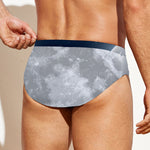 Full Moon Print Men's Swim Briefs