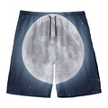 Full Moon Print Men's Swim Trunks