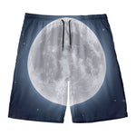 Full Moon Print Men's Swim Trunks
