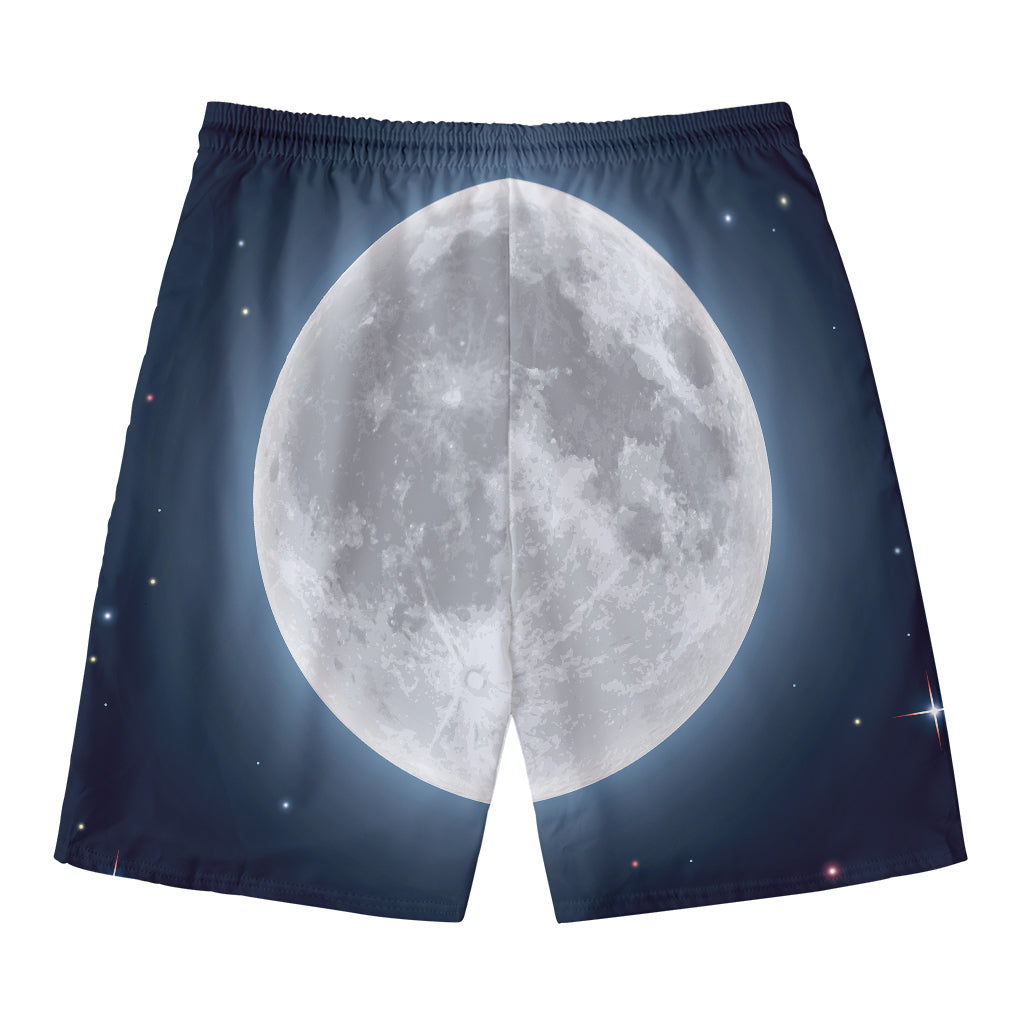 Full Moon Print Men's Swim Trunks