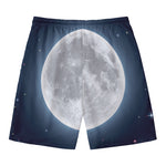 Full Moon Print Men's Swim Trunks
