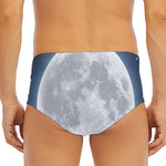 Full Moon Print Men's Triangle Swim Briefs