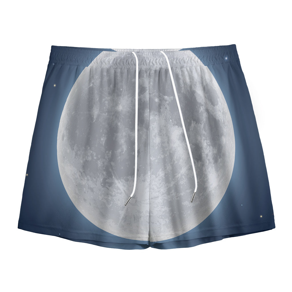 Full Moon Print Mesh Shorts