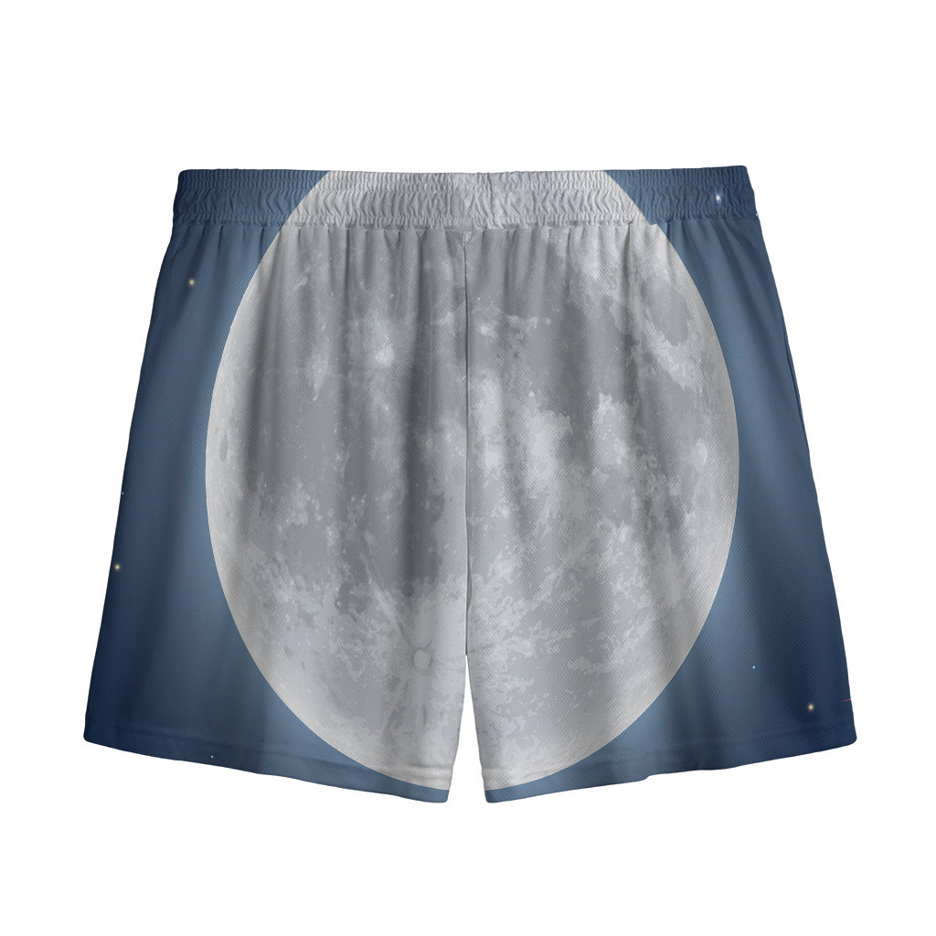 Full Moon Print Mesh Shorts
