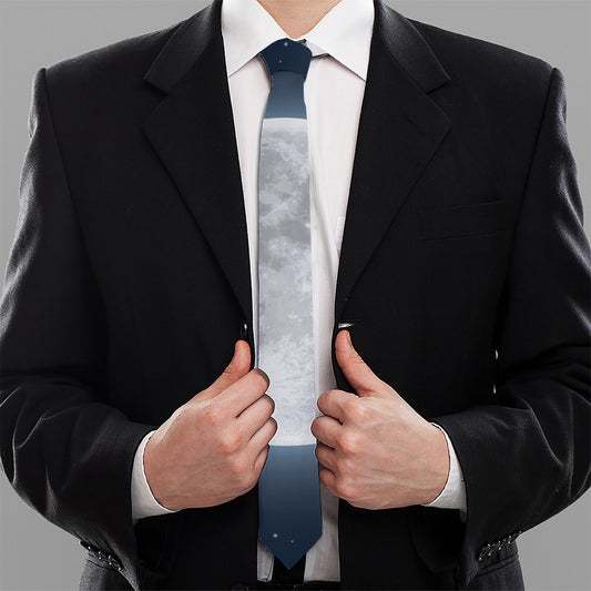 Full Moon Print Necktie