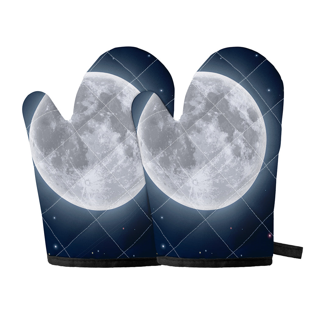 Full Moon Print Oven Mitts