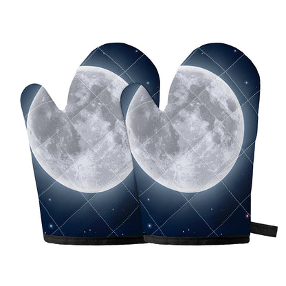 Full Moon Print Oven Mitts