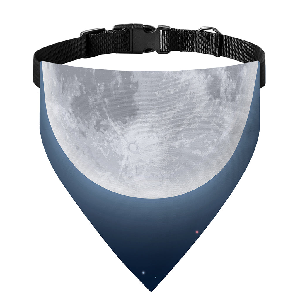 Full Moon Print Over The Collar Dog Bandana