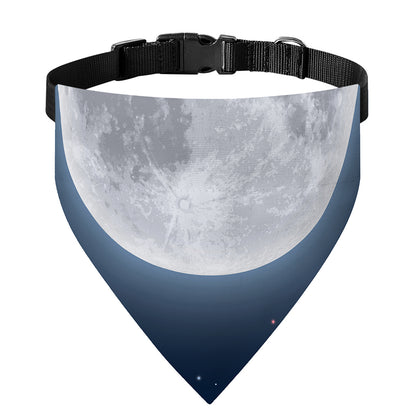Full Moon Print Over The Collar Dog Bandana