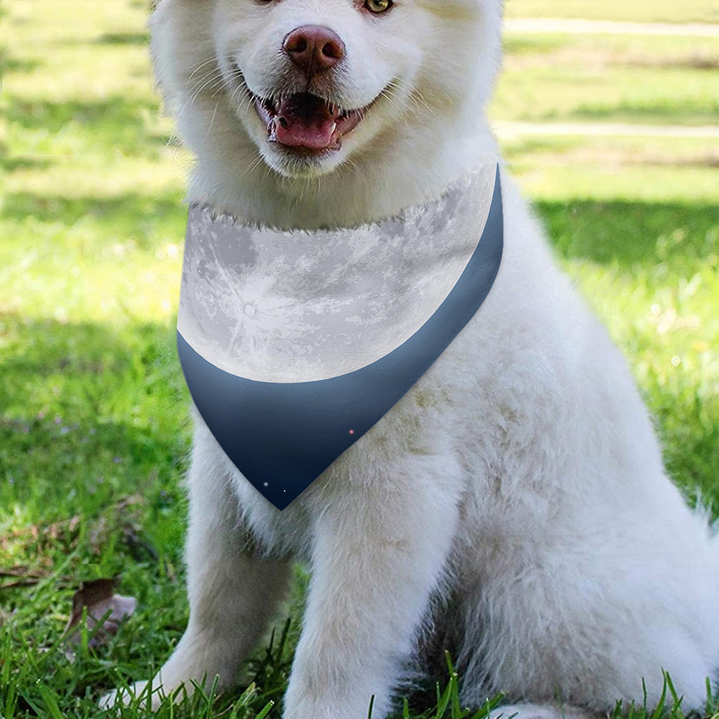 Full Moon Print Over The Collar Dog Bandana
