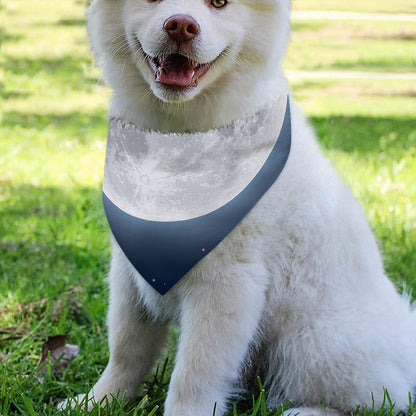 Full Moon Print Over The Collar Dog Bandana