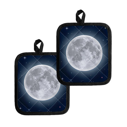 Full Moon Print Pot Holders