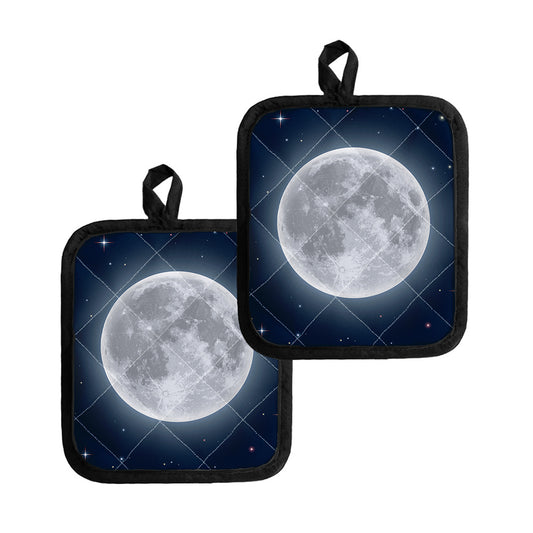 Full Moon Print Pot Holders