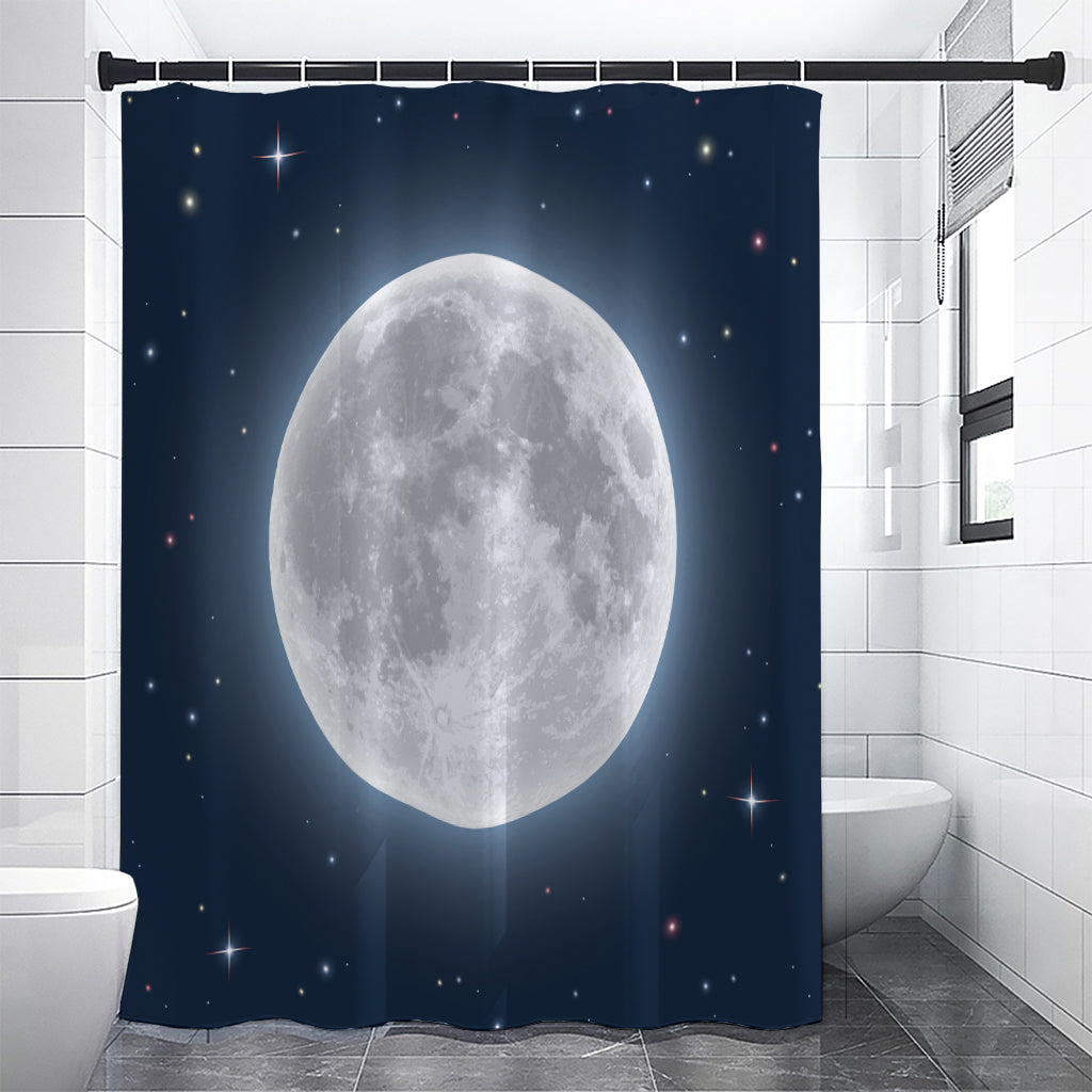 Full Moon Print Premium Shower Curtain
