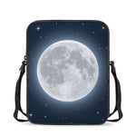 Full Moon Print Rectangular Crossbody Bag