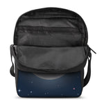 Full Moon Print Rectangular Crossbody Bag
