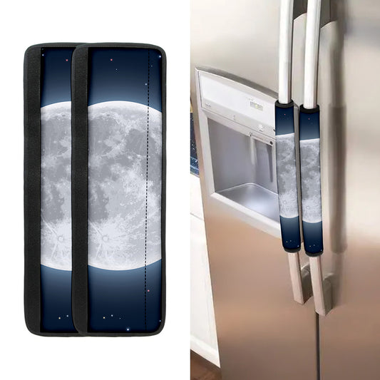 Full Moon Print Refrigerator Handle Covers