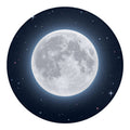 Full Moon Print Round Blanket