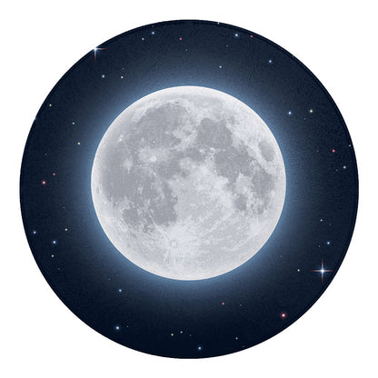 Full Moon Print Round Blanket