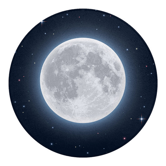 Full Moon Print Round Blanket