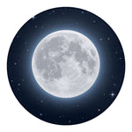 Full Moon Print Round Blanket