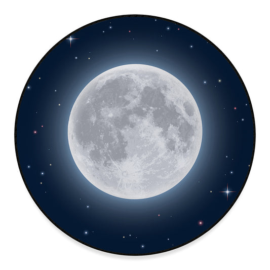 Full Moon Print Round Floor Mat