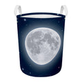 Full Moon Print Round Laundry Basket