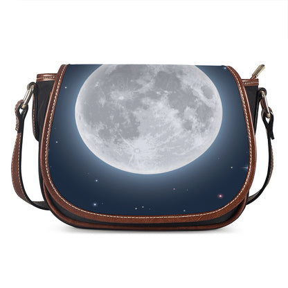 Full Moon Print Saddle Bag