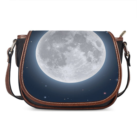 Full Moon Print Saddle Bag