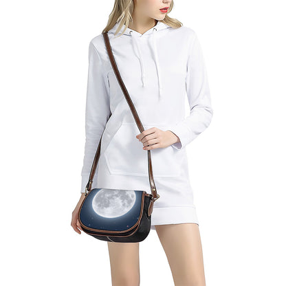 Full Moon Print Saddle Bag