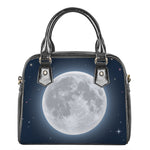 Full Moon Print Shoulder Handbag