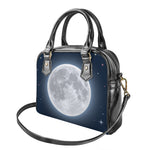 Full Moon Print Shoulder Handbag