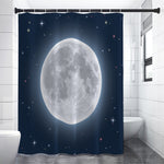 Full Moon Print Shower Curtain