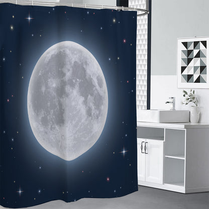 Full Moon Print Shower Curtain