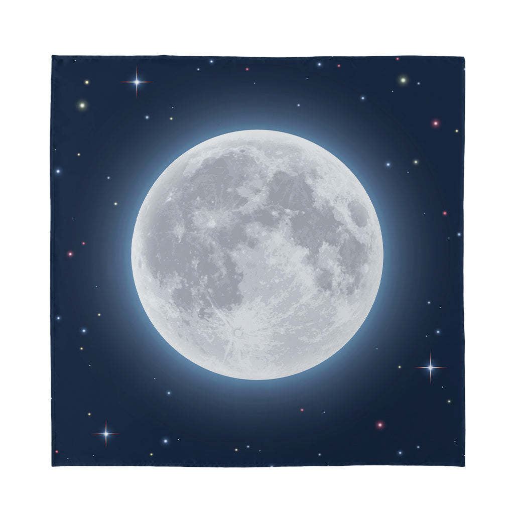 Full Moon Print Silk Bandana